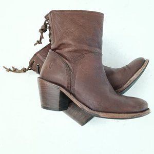 🤎 Frye Leather pull on Boots Size 5.5 🤎